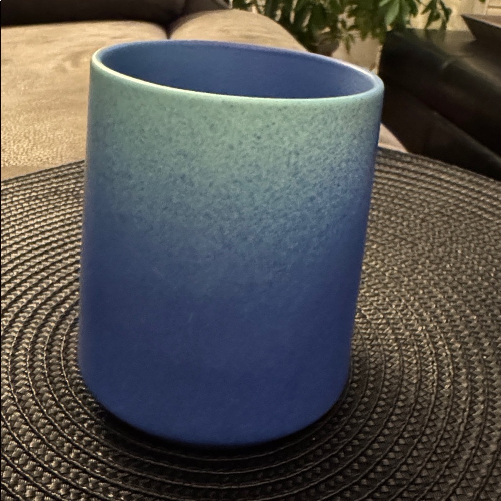 Starbucks Summer 2020 Blue Teal Ombre Ceramic Coffee Tea Cup Mug 14 fl oz - Picture 2 of 7